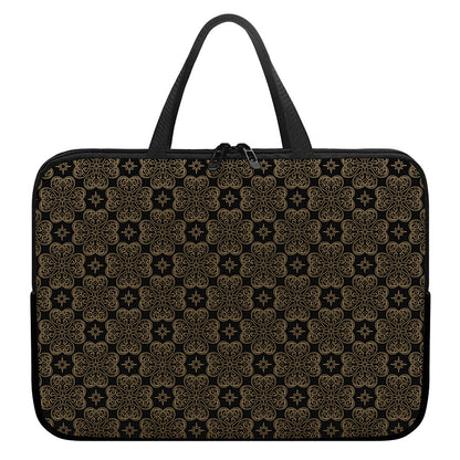 Gold Clover St. Patrick's Day Print Laptop Sleeve With Handle