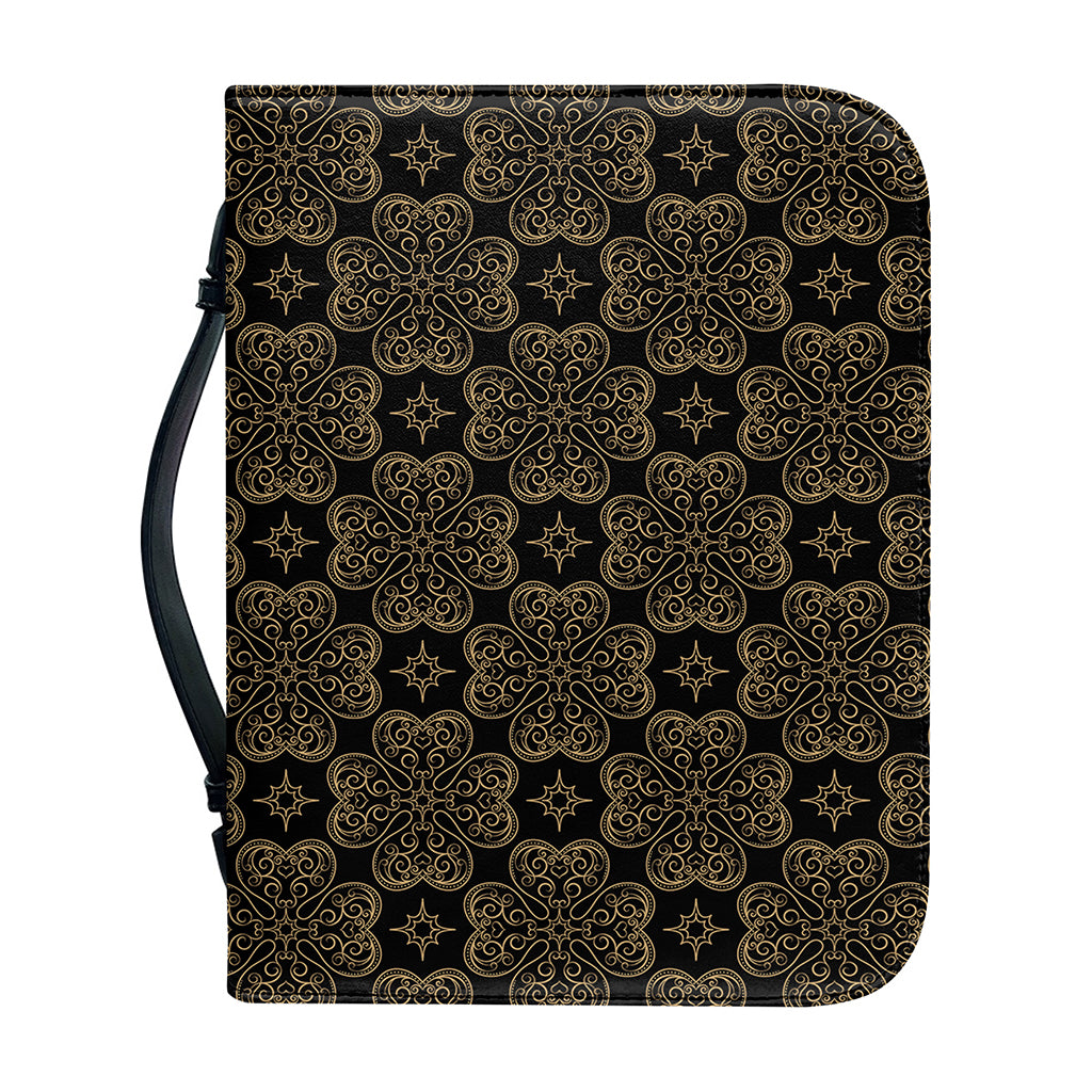 Gold Clover St. Patrick's Day Print Leather Bible Cover