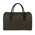 Gold Clover St. Patrick's Day Print Leather Duffel Bag