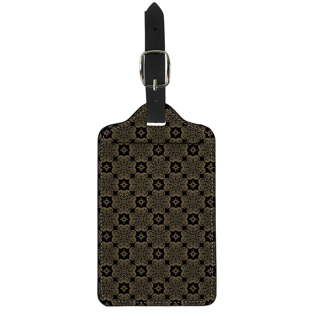 Gold Clover St. Patrick's Day Print Luggage Tag