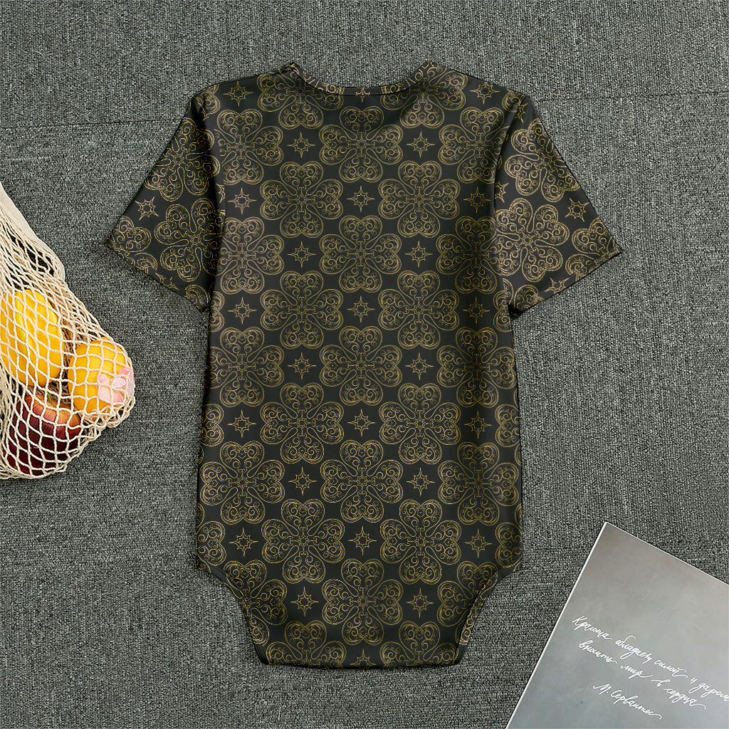 Gold Clover St. Patrick's Day Print Men's Bodysuit