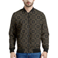 Gold Clover St. Patrick's Day Print Men's Bomber Jacket