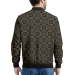 Gold Clover St. Patrick's Day Print Men's Bomber Jacket