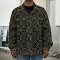 Gold Clover St. Patrick's Day Print Men's Shirt Jacket