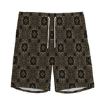 Gold Clover St. Patrick's Day Print Men's Sports Shorts