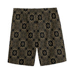Gold Clover St. Patrick's Day Print Men's Sports Shorts