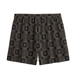 Gold Clover St. Patrick's Day Print Mesh Shorts