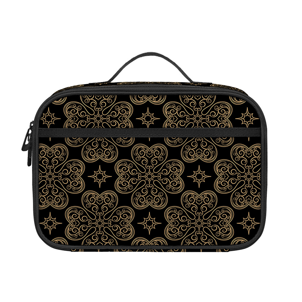 Gold Clover St. Patrick's Day Print Portable Lunch Bag