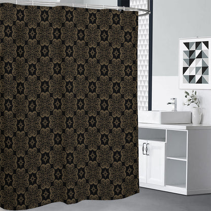 Gold Clover St. Patrick's Day Print Premium Shower Curtain