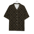 Gold Clover St. Patrick's Day Print Rayon Hawaiian Shirt