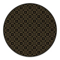 Gold Clover St. Patrick's Day Print Round Floor Mat