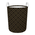 Gold Clover St. Patrick's Day Print Round Laundry Basket