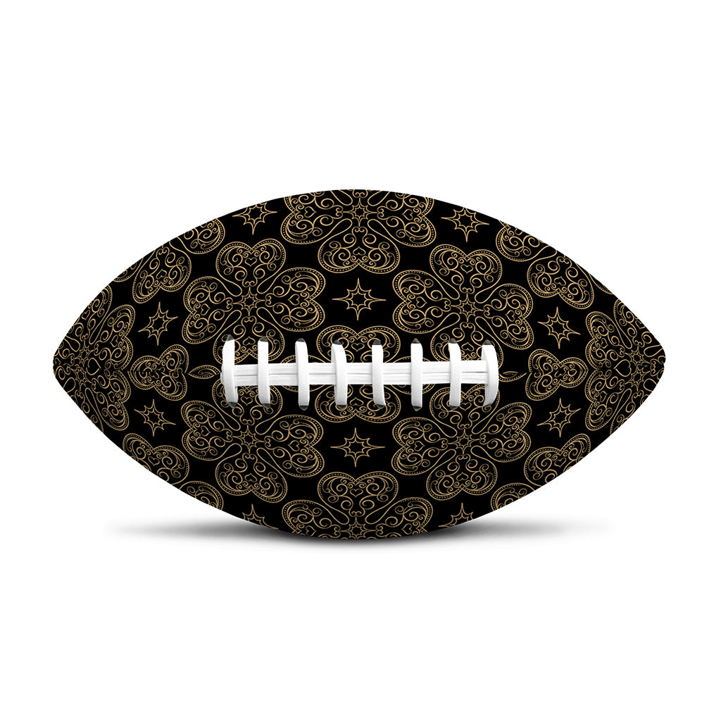 Gold Clover St. Patrick's Day Print Rugby Ball
