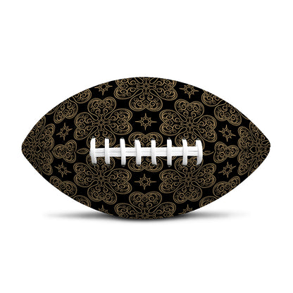 Gold Clover St. Patrick's Day Print Rugby Ball