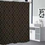 Gold Clover St. Patrick's Day Print Shower Curtain