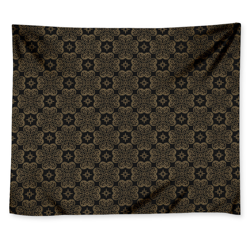 Gold Clover St. Patrick's Day Print Tapestry