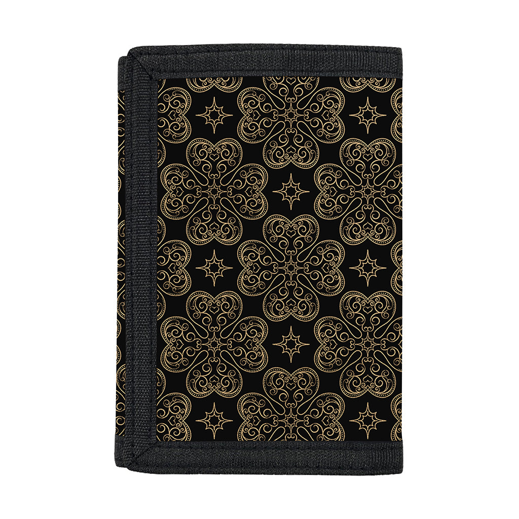 Gold Clover St. Patrick's Day Print Trifold Wallet