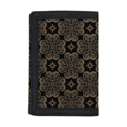 Gold Clover St. Patrick's Day Print Trifold Wallet