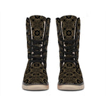 Gold Clover St. Patrick's Day Print Winter Boots