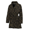 Gold Clover St. Patrick's Day Print Women's Bathrobe