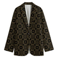 Gold Clover St. Patrick's Day Print Women's Cotton Blazer