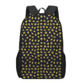 Gold Crown Pattern Print 17 Inch Backpack