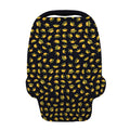 Gold Crown Pattern Print Baby Seat Cover