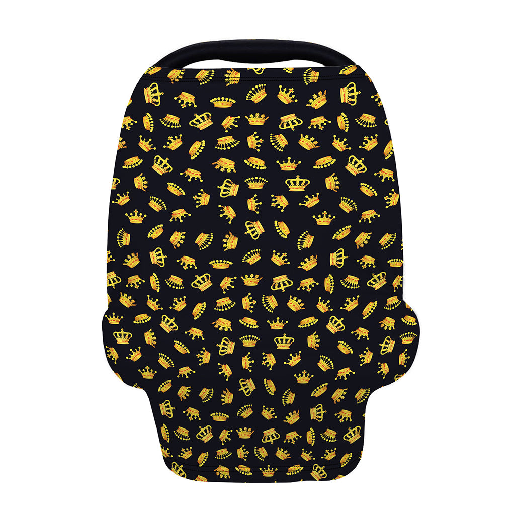 Gold Crown Pattern Print Baby Seat Cover