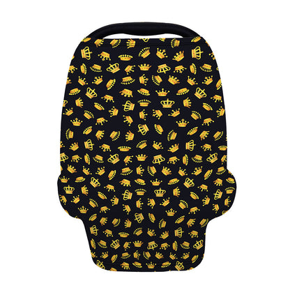 Gold Crown Pattern Print Baby Seat Cover