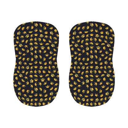 Gold Crown Pattern Print Bar Stool Covers
