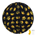 Gold Crown Pattern Print Basketball