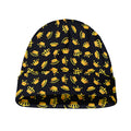 Gold Crown Pattern Print Beanie