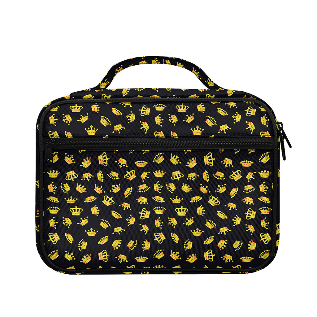 Gold Crown Pattern Print Briefcase Bible Bag