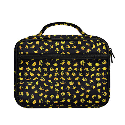 Gold Crown Pattern Print Briefcase Bible Bag