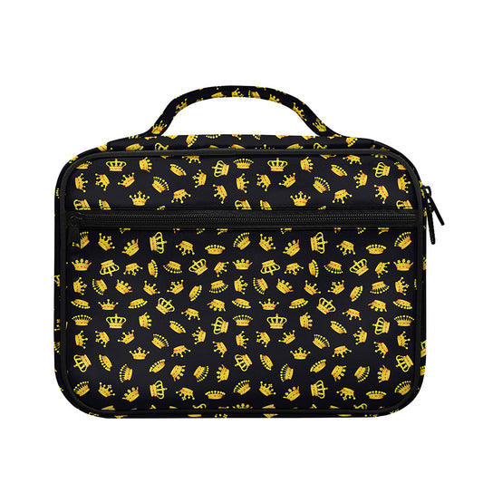 Gold Crown Pattern Print Briefcase Bible Bag