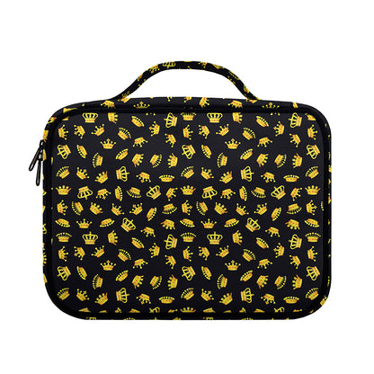 Gold Crown Pattern Print Briefcase Bible Bag