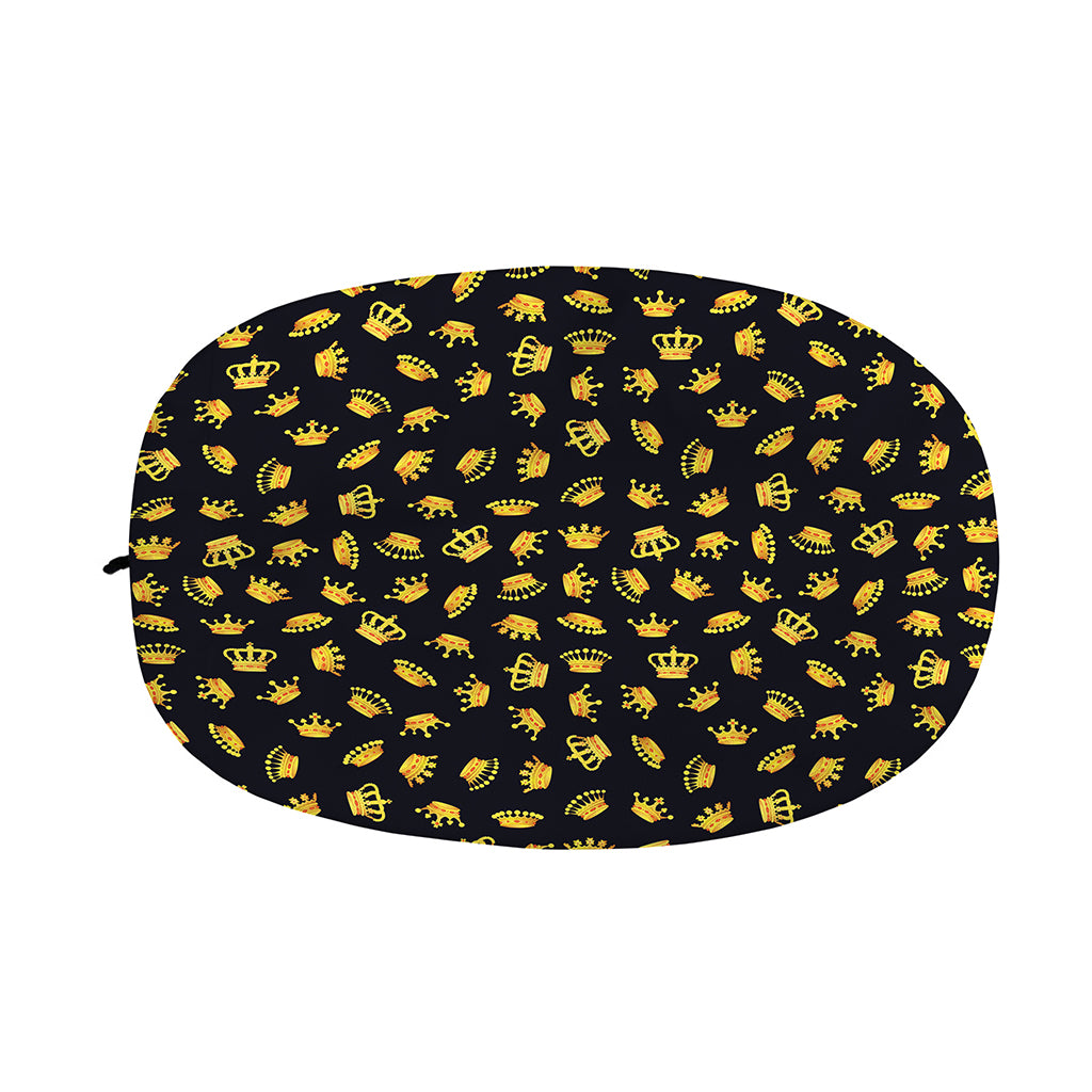 Gold Crown Pattern Print Car Side Mirror Covers