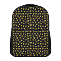 Gold Crown Pattern Print Casual Backpack