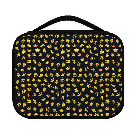 Gold Crown Pattern Print Classic Bible Case