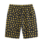 Gold Crown Pattern Print Cotton Shorts