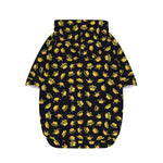 Gold Crown Pattern Print Dog Zip Up Hoodie