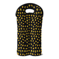 Gold Crown Pattern Print Double Neoprene Wine Tote