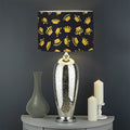 Gold Crown Pattern Print Drum Lamp Shade