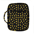 Gold Crown Pattern Print Front Pocket Bible Bag