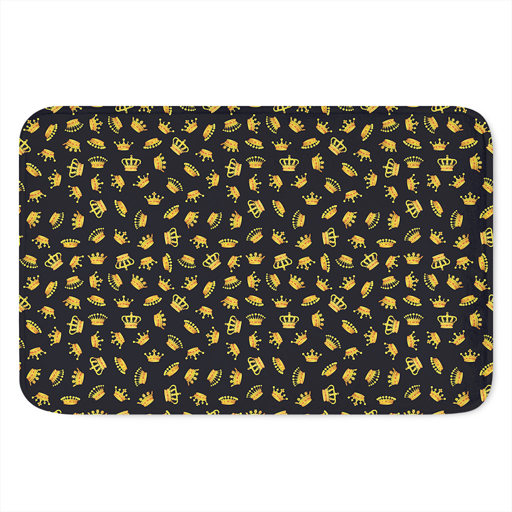 Gold Crown Pattern Print Indoor Door Mat