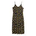 Gold Crown Pattern Print Jersey Midi Cami Dress