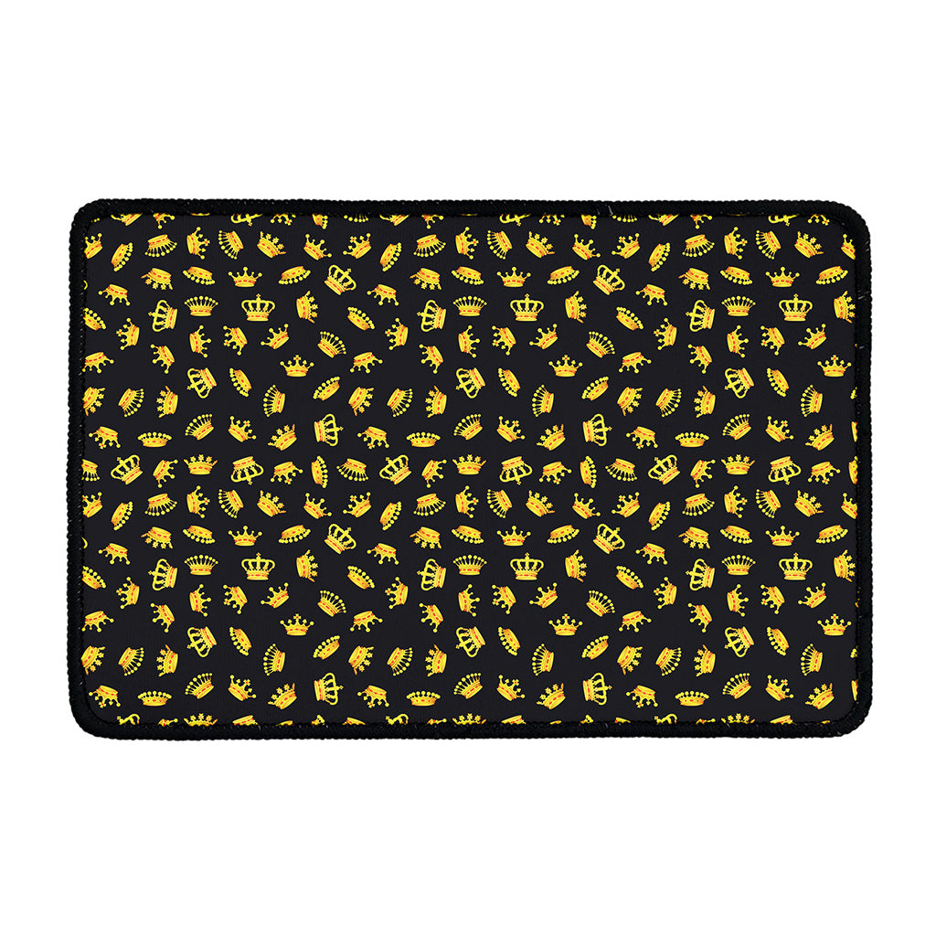 Gold Crown Pattern Print Kitchen Mat
