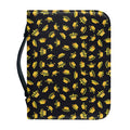 Gold Crown Pattern Print Leather Bible Cover
