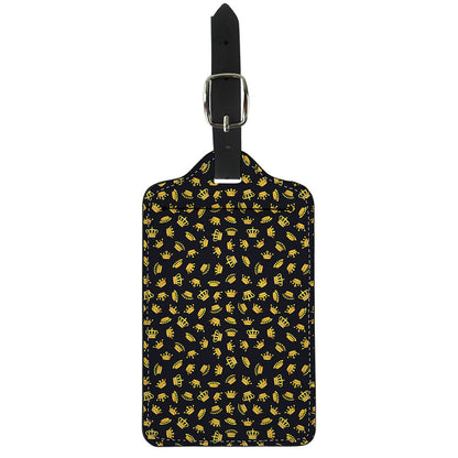 Gold Crown Pattern Print Luggage Tag