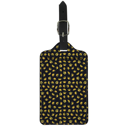 Gold Crown Pattern Print Luggage Tag